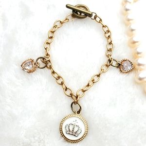 💫5/$25 Vintage Cubic Zirconia Charm Bracelet